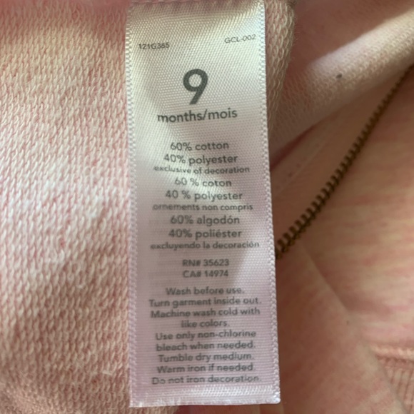 🐦 Carter’s Most Adorable Girl Sweatsuit Size 9M - Picture 9 of 12